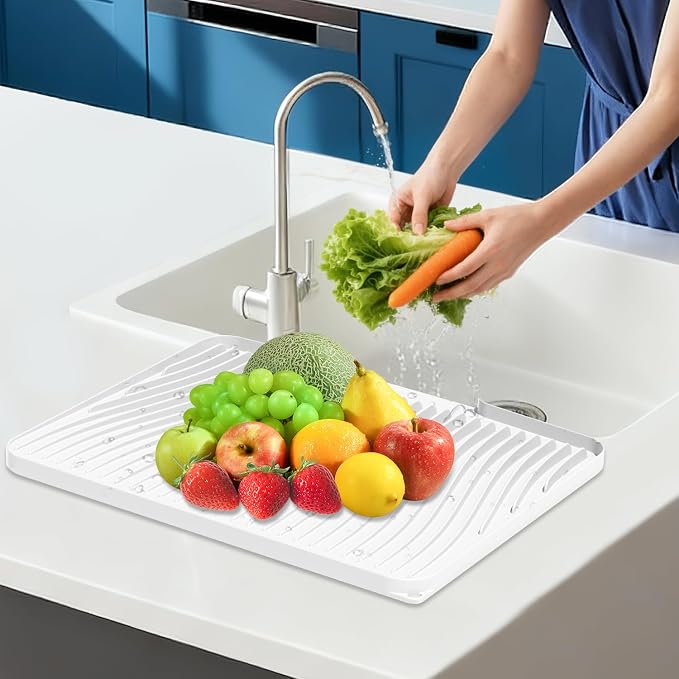Silicone Dish Drying Mat for Kitchen Counter, Dish Drying Pad, Non-Slip Drain - Image 7