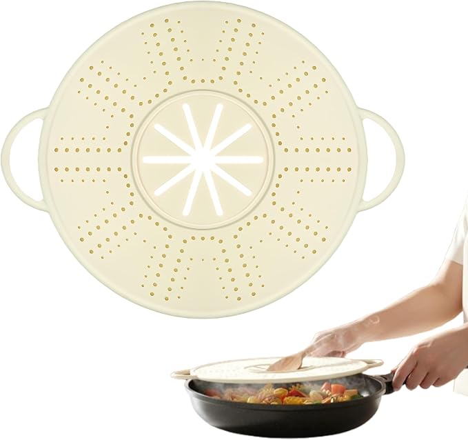 Silicone Splatter Screen for Frying Pans, Oil Splash Guard Cover by Unknown