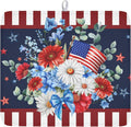4th of July Dish Drying Mat for Kitchen Counter Patriotic Red Blue and White by Unknown