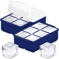 KitchFort Large Silicone Ice Cube Tray, Easy Release 2" Big Ice Cubes by KitchFort