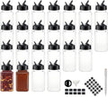 24 Pack 4oz Clear Plastic Spice Jars by BPFY