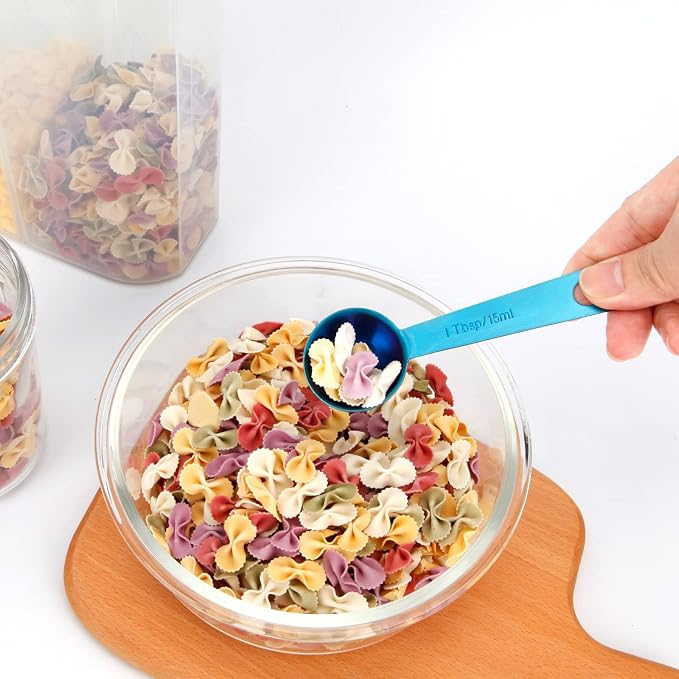 Measuring Spoons, SUS304 Stainless Steel Measuring Cups Set of 7 Piece： - Image 7