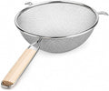Huji 8-Inch Stainless Steel Double Mesh Food Strainer Colander by HUJI