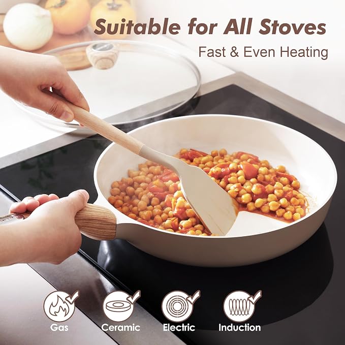 SENSARTE Ceramic Nonstick Frying Pan Skillet - Image 5