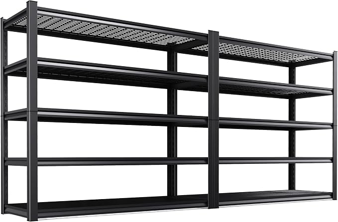 Set of 2 Garage Shelving-3500 lbs 5 Tier Storage Shelves, Adjustable Heavy Duty by Unknown