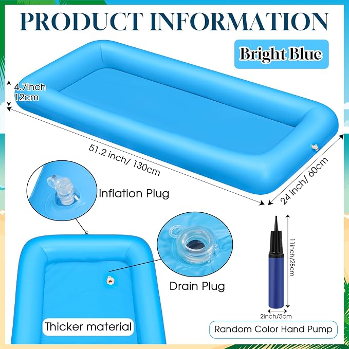 Leitee 3 Pcs Inflatable Serving Bar Kit Includes Salad Buffet Tray - Image 2
