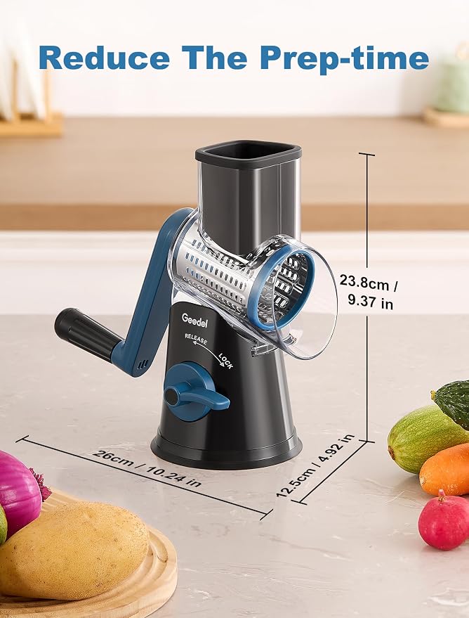 Geedel Rotary Cheese Grater Cheese Shredder - Image 5