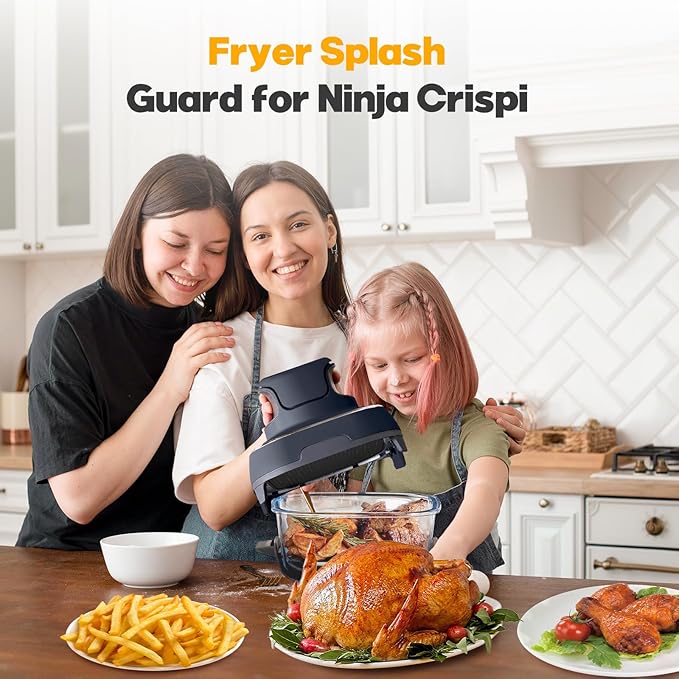 2 PCS Silicon Splatter Shield for Ninja Crispi Air Fryer Heat-Resistant Splash - Image 2