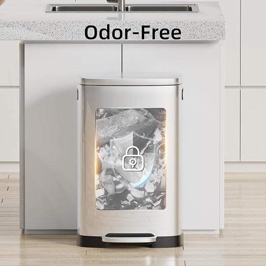 KUK 13 Gallon/50L Stainless Steel Kitchen Trash Can - Image 5