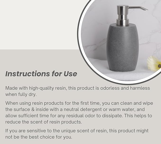 Clasin Home Sandstone Textured Resin Soap Dispenser - Image 6