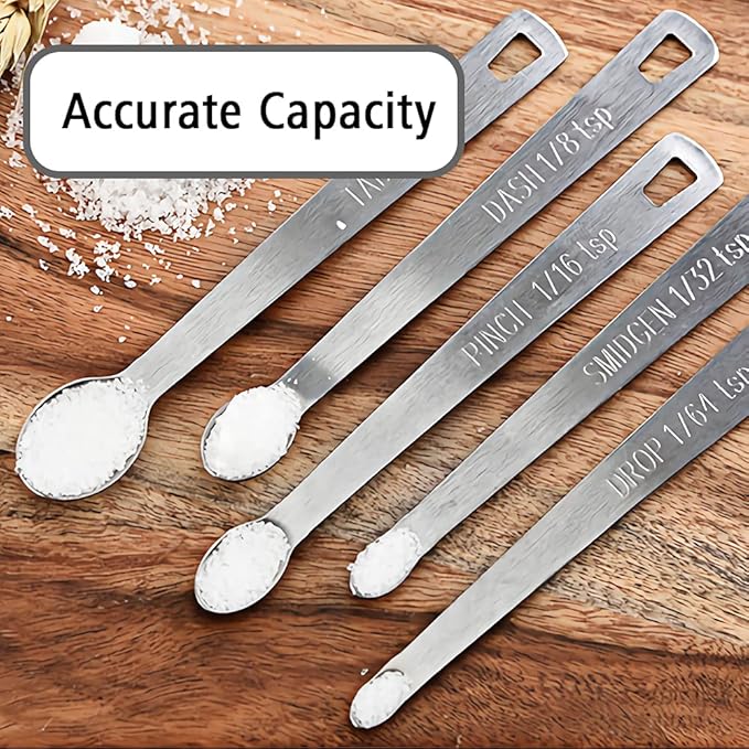 5PCS 1/16 Teaspoon Single Tiny Measuring Spoon, Small Individual Stainless - Image 5