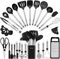 Kitchen Utensil Set-Silicone Cooking Utensils-33 Kitchen Gadgets & Spoons by BESTZMWK