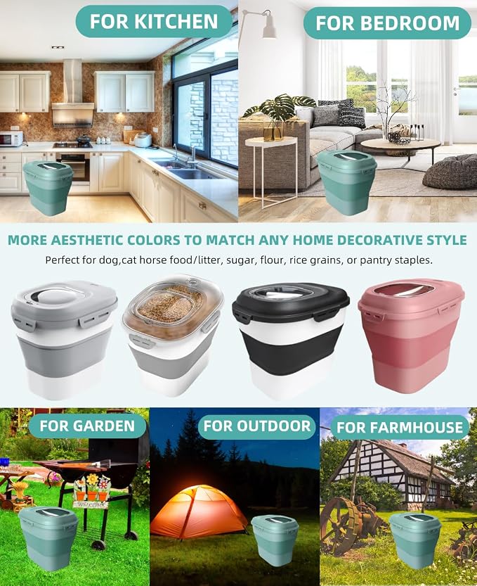 20-50 Lbs Food Storage Containers, Collapsible Rice Container - Image 9