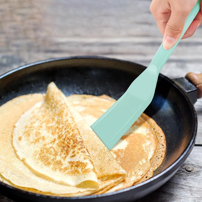 Zopeal 2 Pieces Crepe Spatula Silicone Narrow Skinny Flipper Long Heat - Image 4
