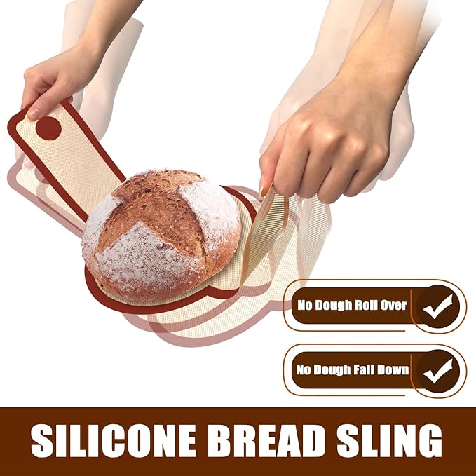 Silicone Bread Sling for Dutch Oven, Non-Stick & Easy to Clean Bread Baking Mat - Image 5