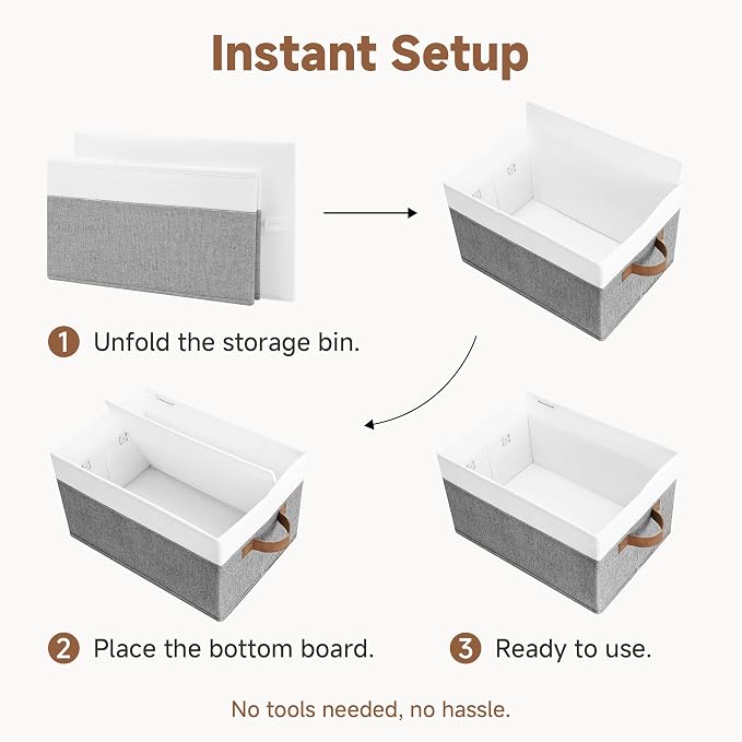 StorageWorks Fabric Shelf Baskets, Closet Organizers and Storage Basket - Image 9