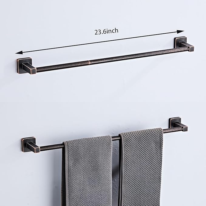 Bathroom Hardware Set 4 Pieces, Oil Rubbed Bronze Bathroom Accessories Set - Image 2
