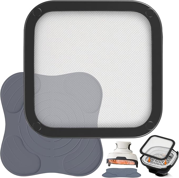 2Pcs Silicone Heat Resistant Mat & Splatter Shield, Foldable Silicone Mat and by Eikovia
