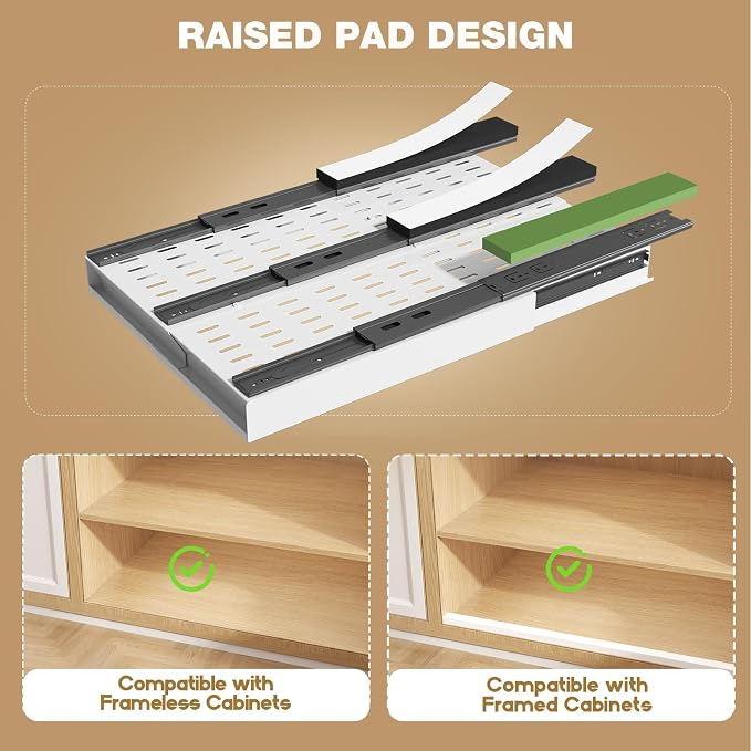 Seinloes 2 Pack Pull Out Cabinet Organizer - Image 3