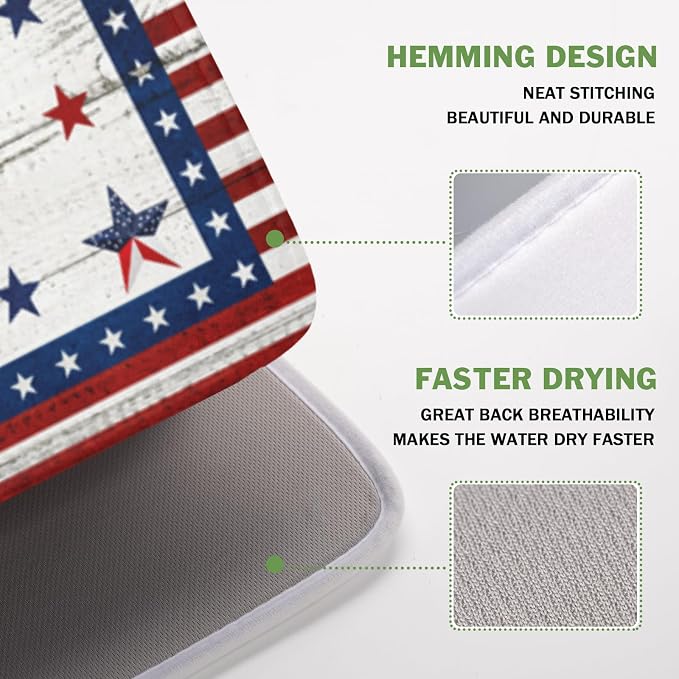 4th of July Patriotic Dish Drying Mat - Image 4