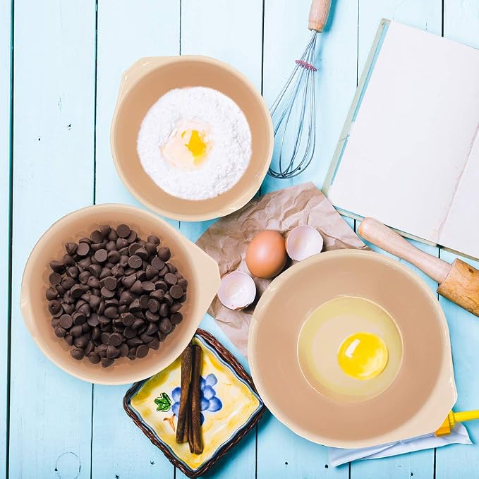 Glad Mixing Bowls with Pour Spout| Nesting Design Saves Space | Non-Slip - Image 2
