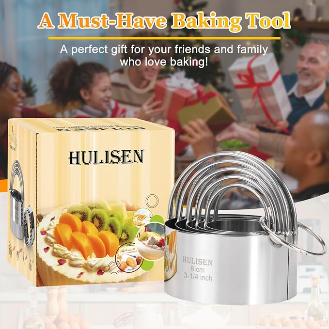 HULISEN Biscuit Cutter Set, Round Cookies Cutter - Image 6