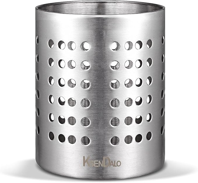 KSENDALO Small Stainless Steel Utensil Holder, SUS304 Silverware Utensil Drying by KSENDALO