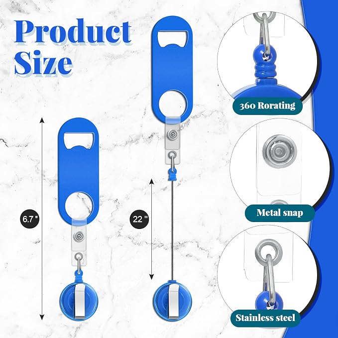 Honoson 8 Pieces Retractable Bottle Opener Bartender Flat Beer Opener - Image 2
