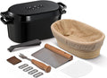 KooK Dutch Oven with Lid, Enameled Cast Iron Bread Baker, Dual Handles by Kook