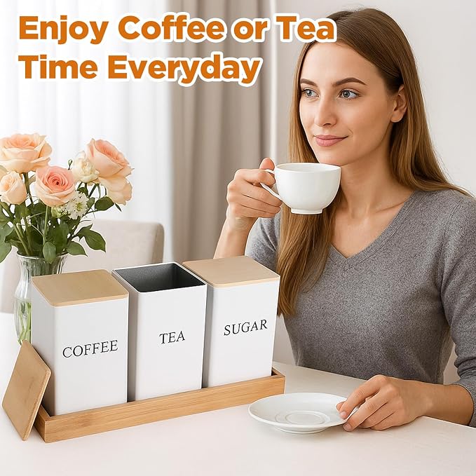 3 Pack Coffee Tea Sugar Container - Image 6