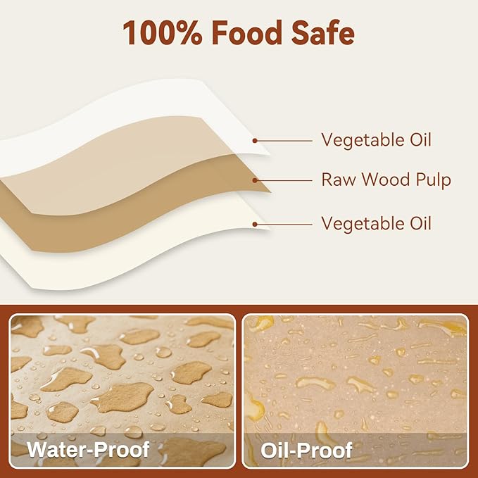 200 Pcs Parchment Paper Sheets, 12 x 16 Inch, Precut Non-Stick Parchment Sheets - Image 3