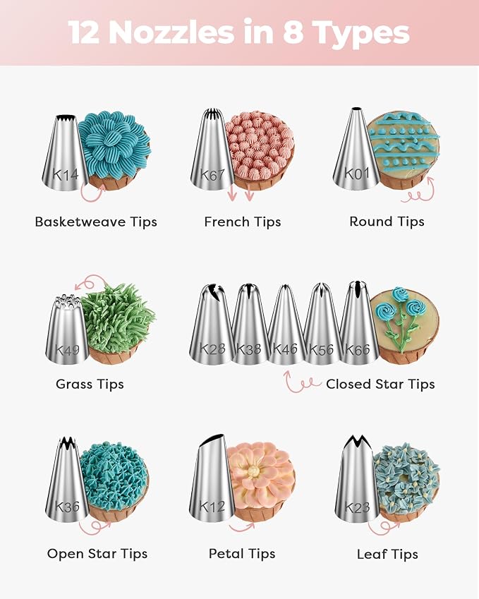 Kootek 71PCs Cake Decorating Kit, Baking Supplies Tools - Image 2