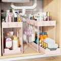 Simple Trending Under Sink Organizer 2 Pack, Sink Pull-Out Sliding Storage by SimpleTrending
