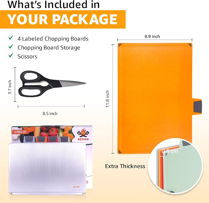 4-Piece Non-Toxic Cutting Board Set - Image 2