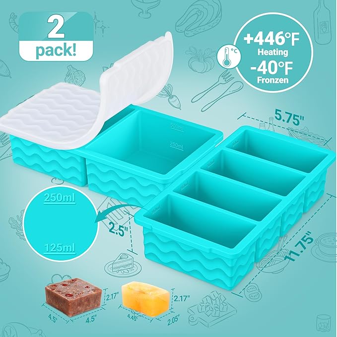 Silicone Freezer Trays with Lid - Image 2