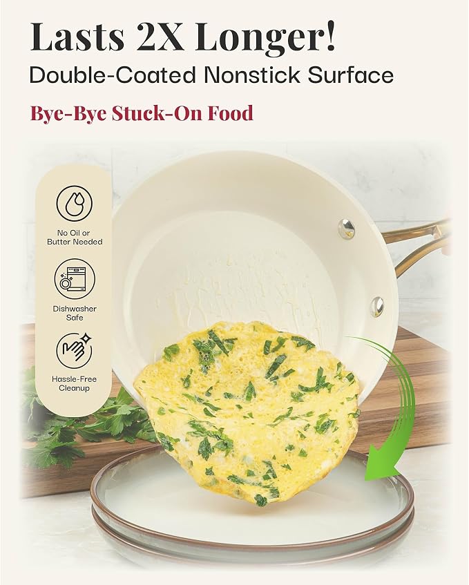 GOTHAM STEEL 10 Inch Non Stick Frying Pans Nonstick Frying Pan, Nonstick Pan - Image 3