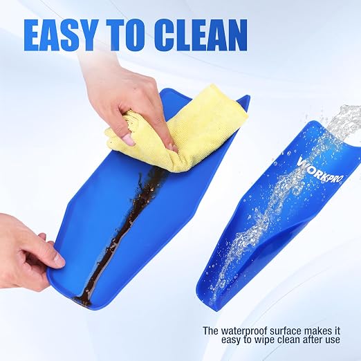 WORKPRO Flexible Oil Funnel for Automotive Use, Foldable Oil Drain Tool for - Image 3