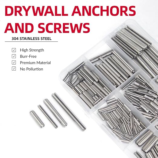 295-Piece Stainless Steel Roll Pin Assortment Kit - Image 3