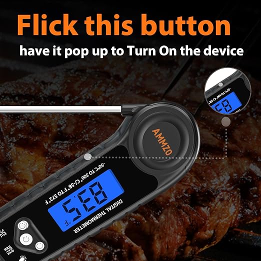 AMMZO Meat Thermometer Digital, Candy Thermometer Food Thermometer Instant Read - Image 2