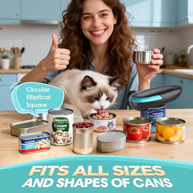Electric Can Opener, Fits All Can Sizes One Touch Automatic Can Opener - Image 5