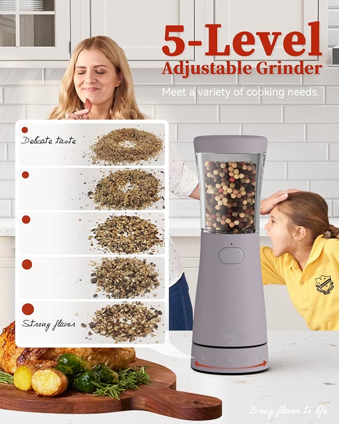 Electric Salt and Pepper Grinder Set - Image 2