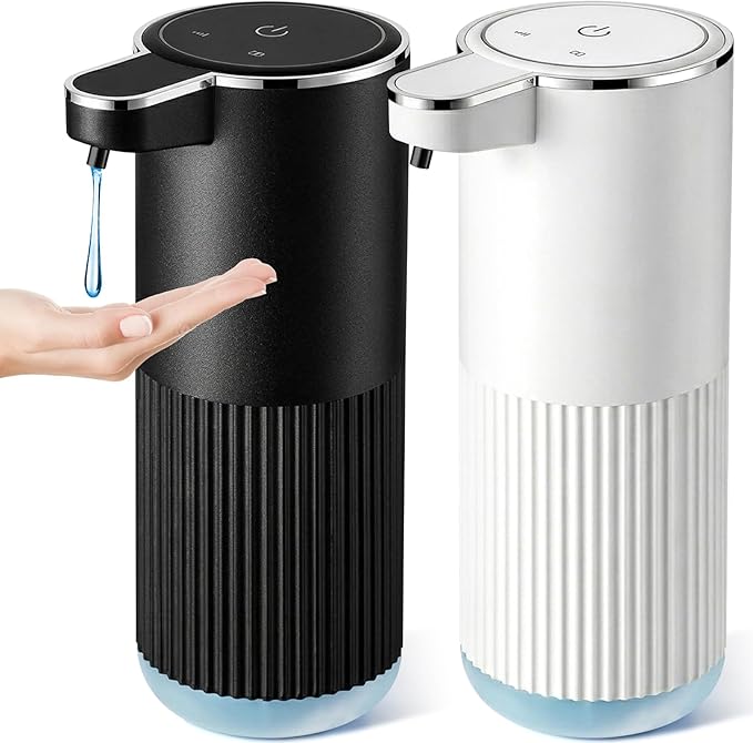 RYTOXILO Automatic Soap Dispenser, 2 Pack Black and White Touchless Liquid Soap by RYTOXILOBrightenUpYourHome