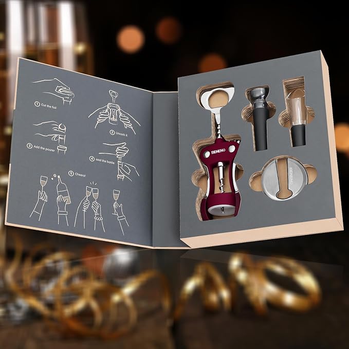 Beneno Multifunctional Wine Bottle Opener Gift Set - Image 3