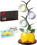 GAJ Lemon Mug Tree Coffee Cup Holder, Countertop Stand Holds 4 Cups