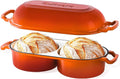 Cast Iron Bread Pan with Lid, Mini Enamel Sourdough Baking Dutch Oven Pot by Culivora
