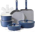 SENSARTE 17 Piece Ceramic Pots and Pans Set, Nonstick Detachable Handle Cookware by SENSARTE