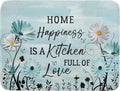 Blue Daisy Dish Drying Mat 18x24 Inch Love Kitchen Absorbent Microfiber by Giwawa