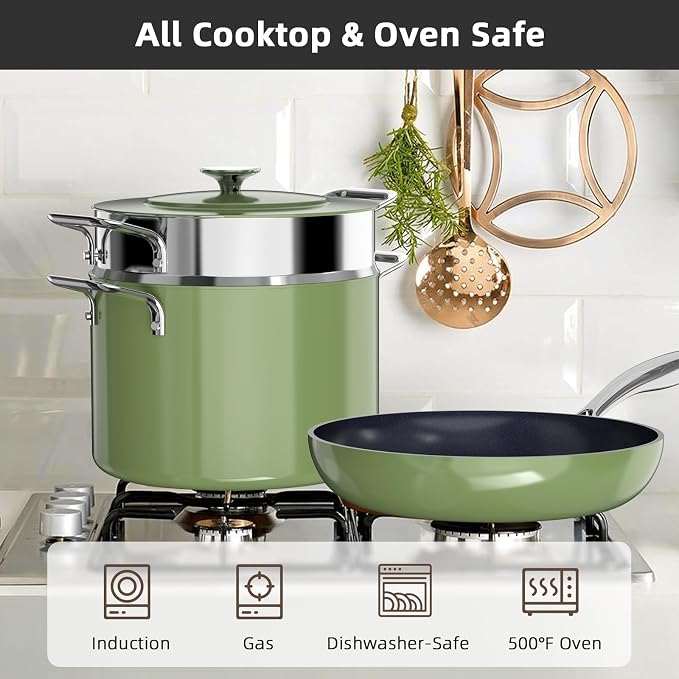 Nuwave Lux 13pc Forged Lightweight Cookware Set PFAS Free, Healthy G10 Duralon - Image 5