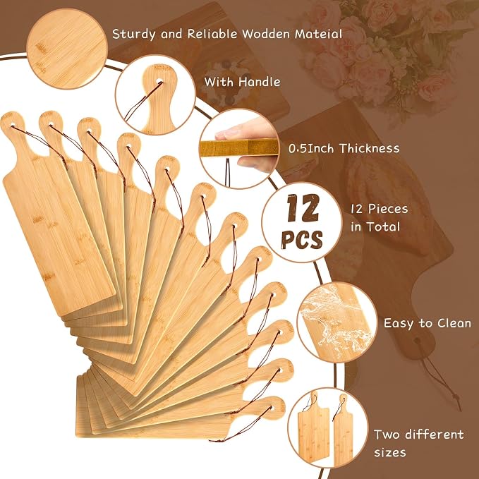 Tanlade 12 Pcs Wood Cutting Board Set Cutting Board - Image 3