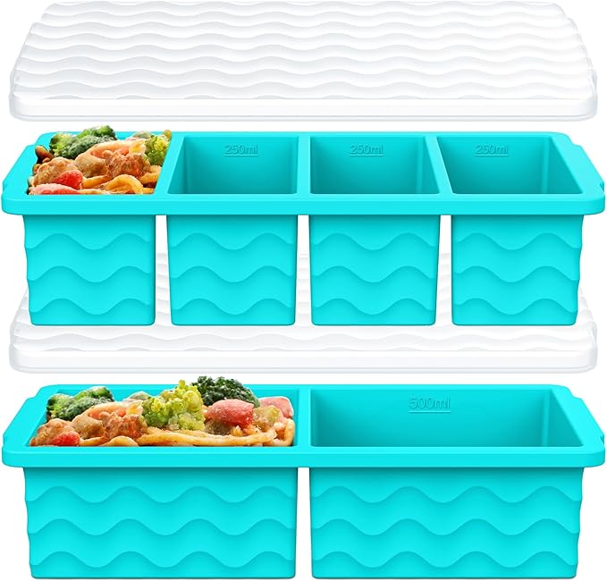 Silicone Freezer Trays with Lid by Aopigavi